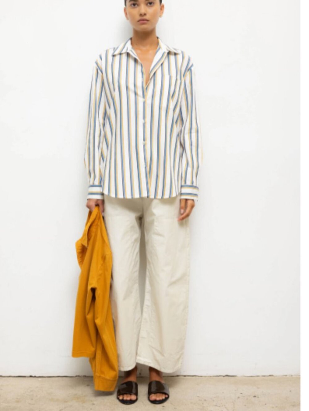 NEW LESET Kyoto Carpenter Pants Wide Leg in Chalk Sz S